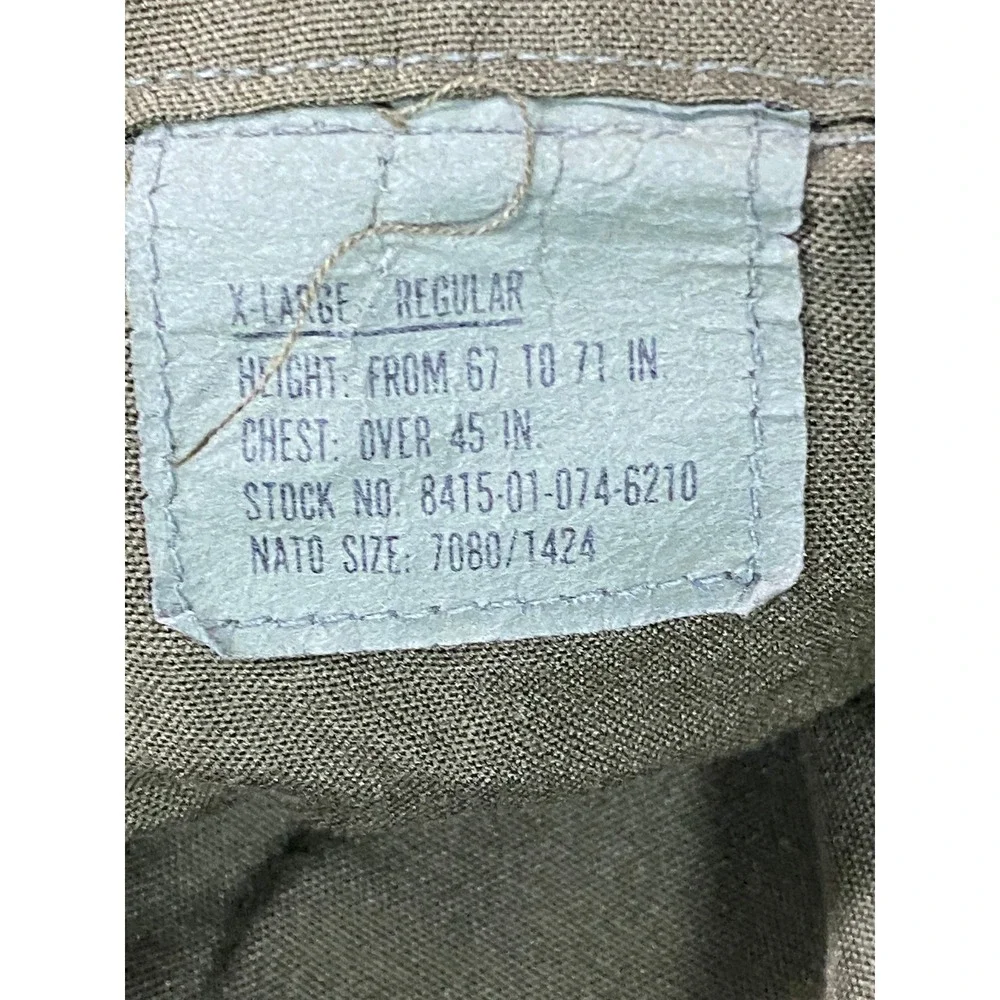 Vintage 80's US Army Combat Coveralls Mens XL Green MIL-C-44077C 3rd A.C.R Patch